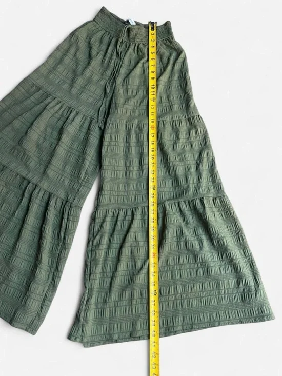 CUPSHE Twilight Glow Green Coastal Pants Very Wide Sz Small - Picture 7 of 7